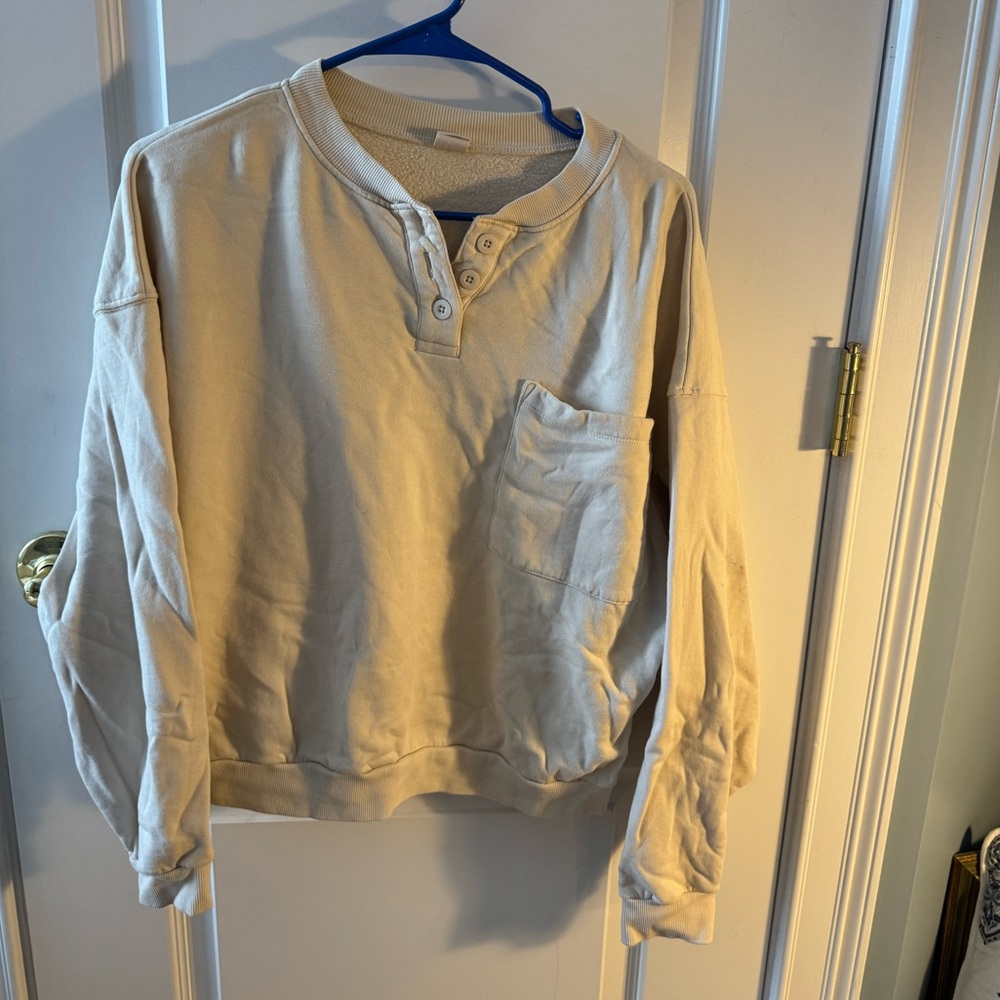 Henley sweatshirt